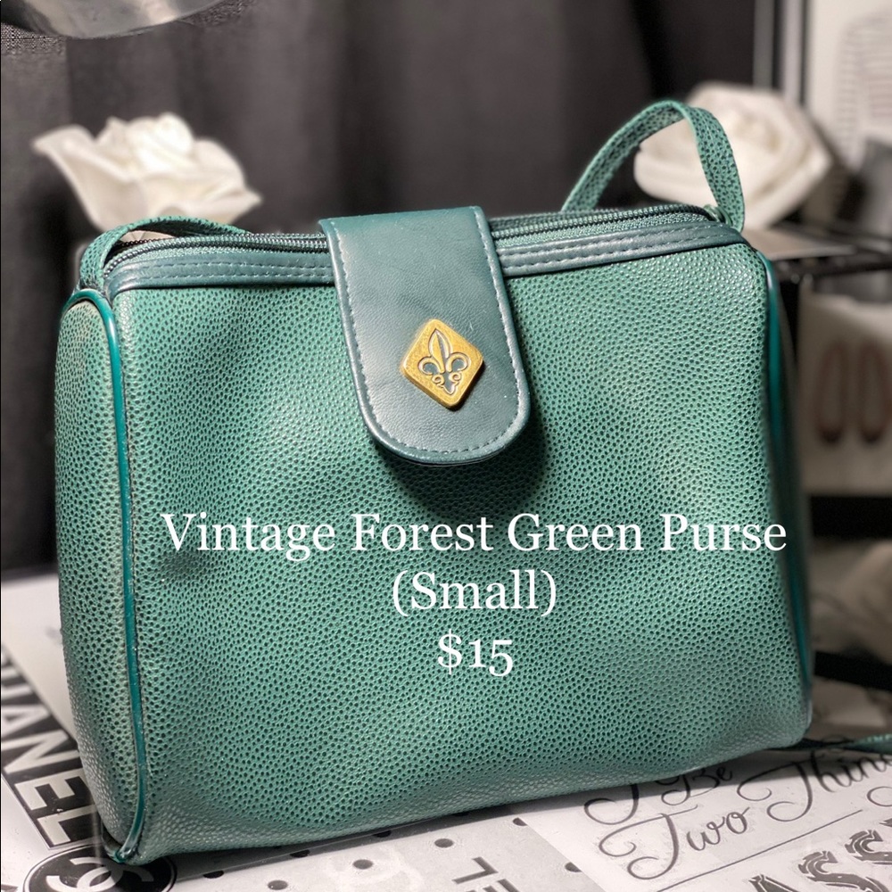 Vintage Forest Green Purse